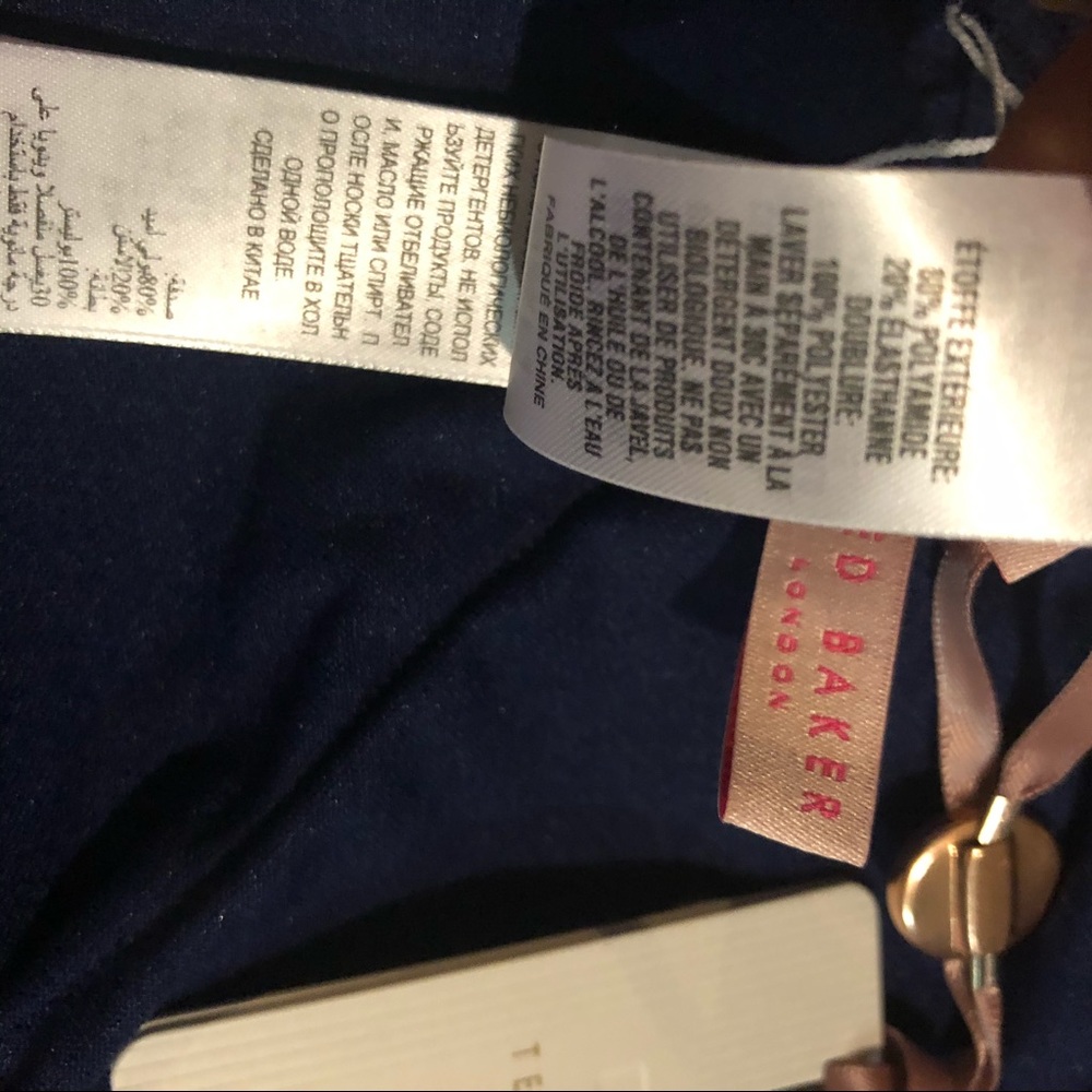 Ted Baker London Open Back Halter Swimsuit size 6 - Picture 10 of 11